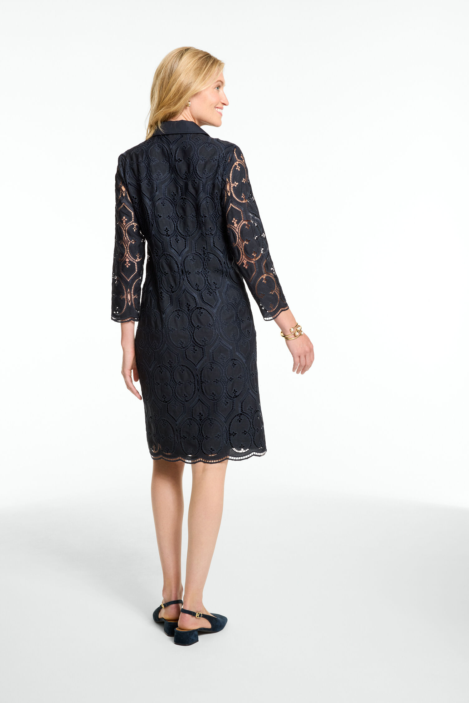 Eyelet Embroidered Shirtdress - thumbnail 3