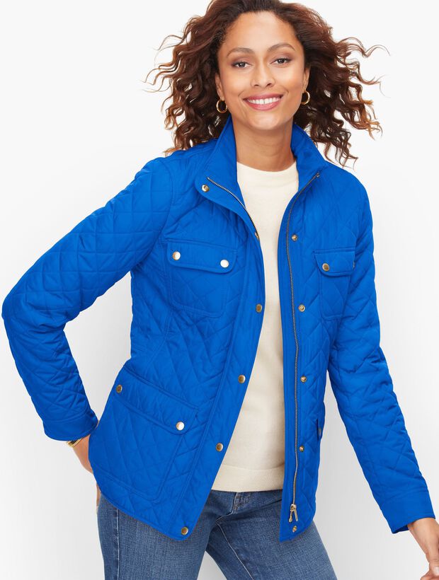 Patch Pocket Quilted Jacket - Emerald Marine - Small Talbots