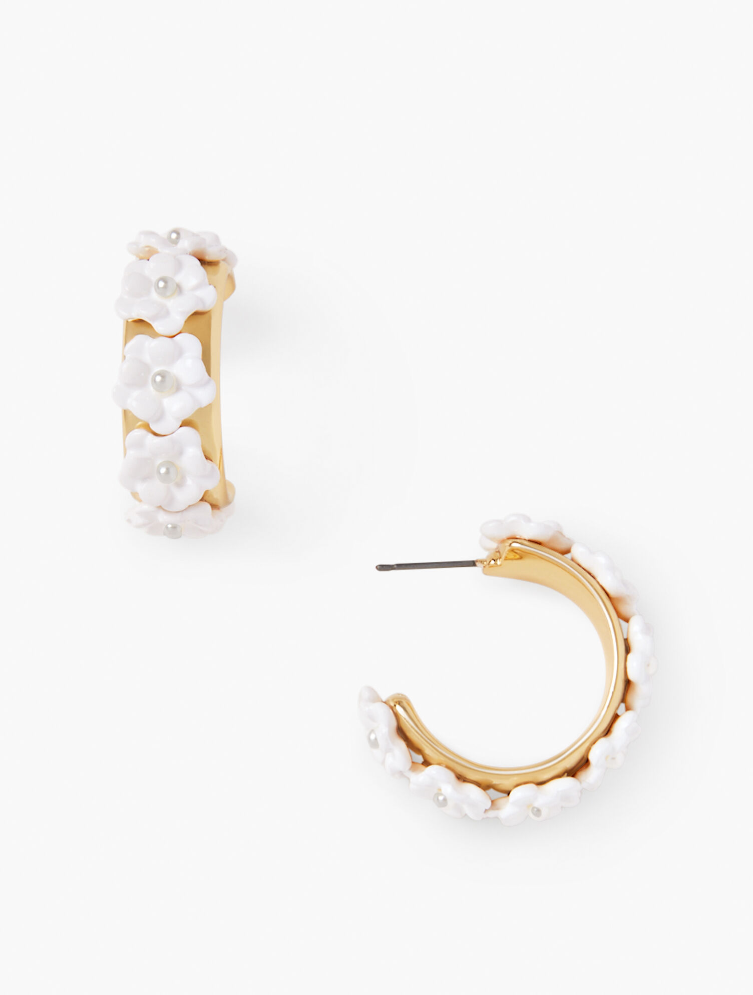 Ditsy Floral Hoop Earrings
