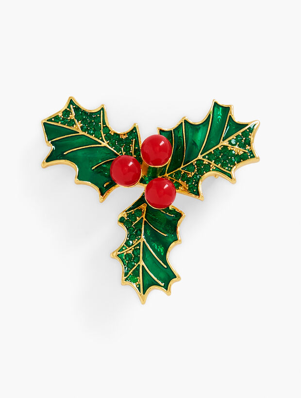 Holly Berry Brooch