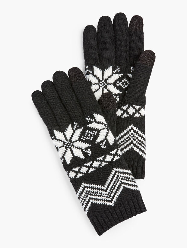 Snowflake Fair Isle Touch Gloves
