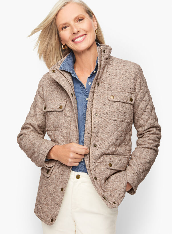Quilted Wool Donegal Jacket
