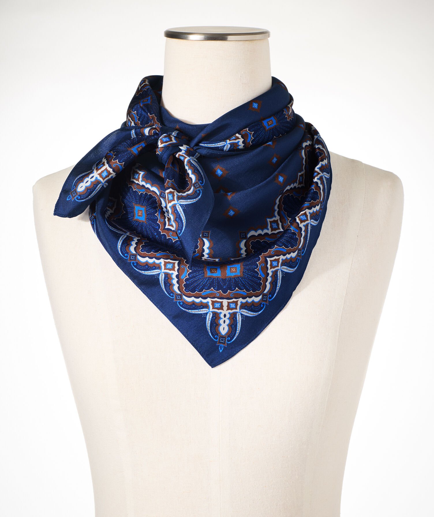 Medallion Silk Square Scarf