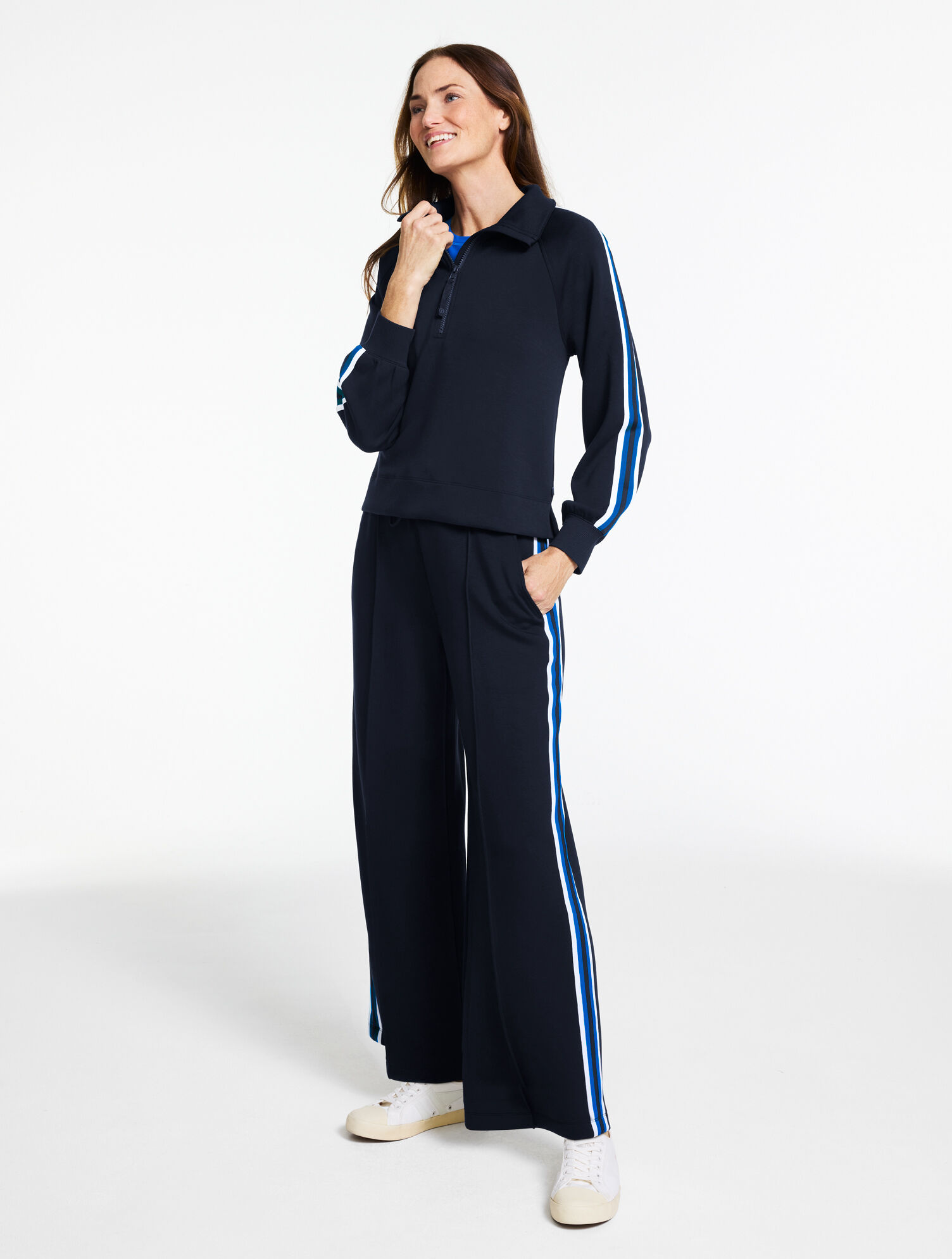 AirKnit Stretch Half-Zip Pullover - Stripe Tape