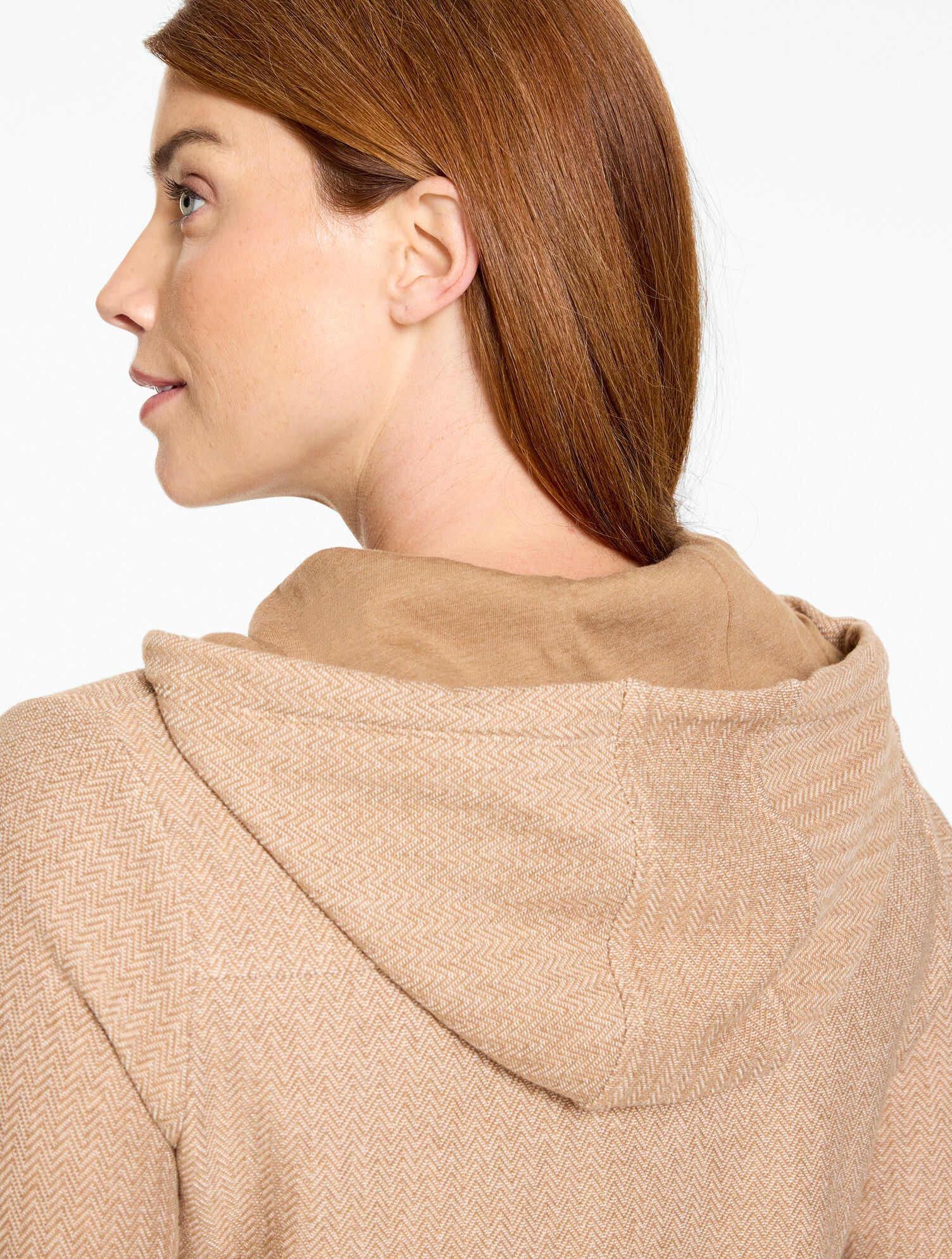 Textured Herringbone Hoodie - thumbnail 3