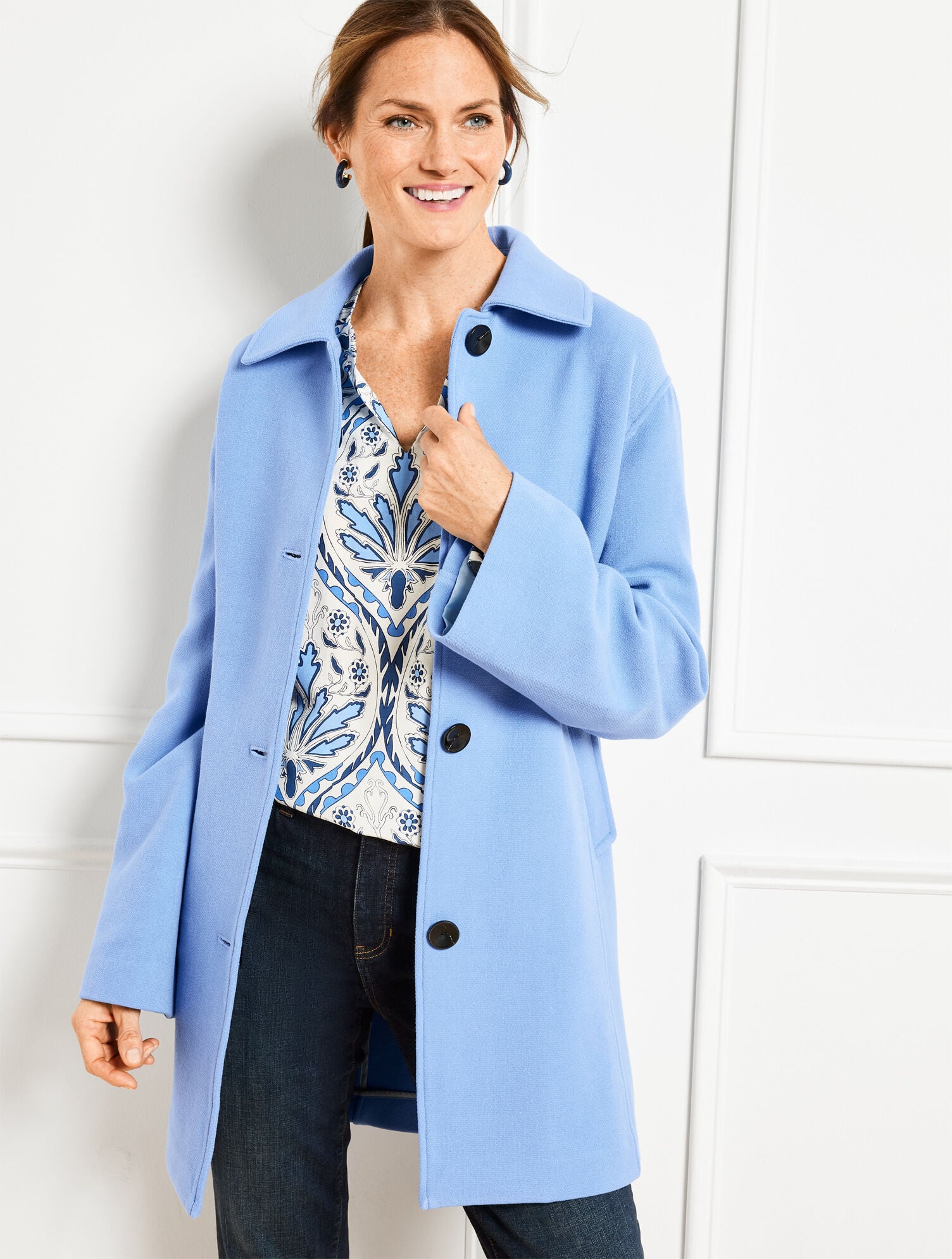 Knit A-Line Coat