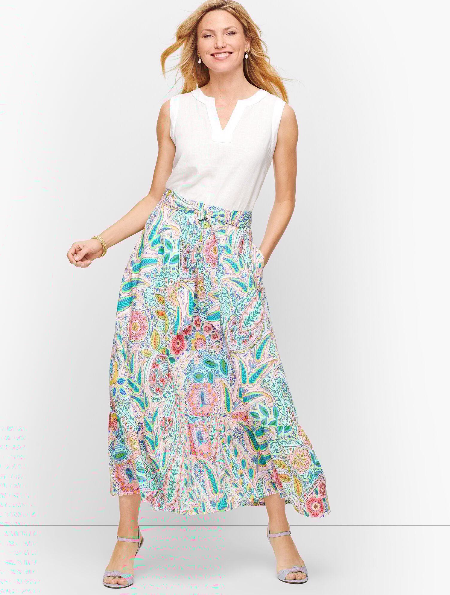 Ratti Coronado Paisley Maxi Skirt Talbots