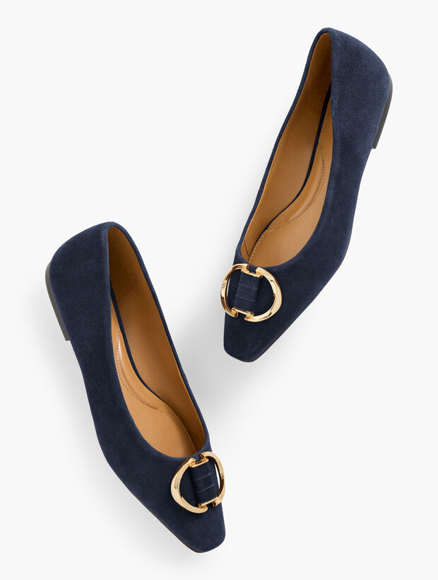 Whitley Ornament Suede Ballet Flats