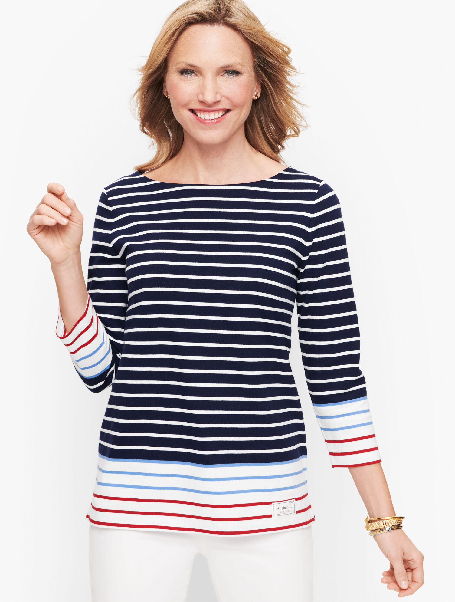 Authentic Talbots Tee - Colorblock Stripe