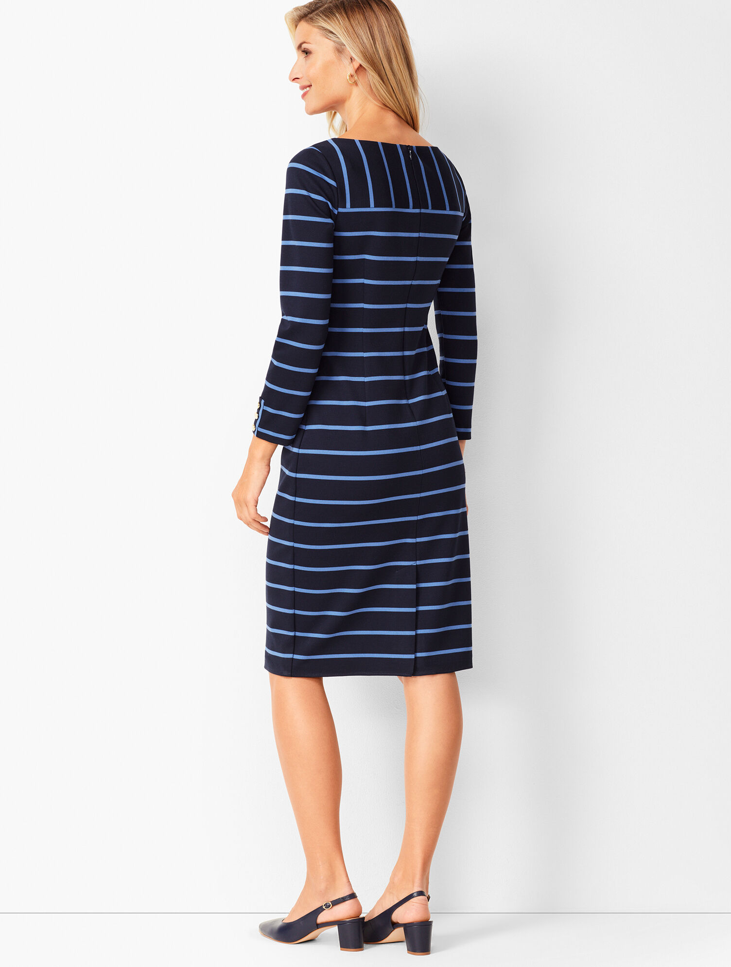 Stripe Ponte Sheath Dress
