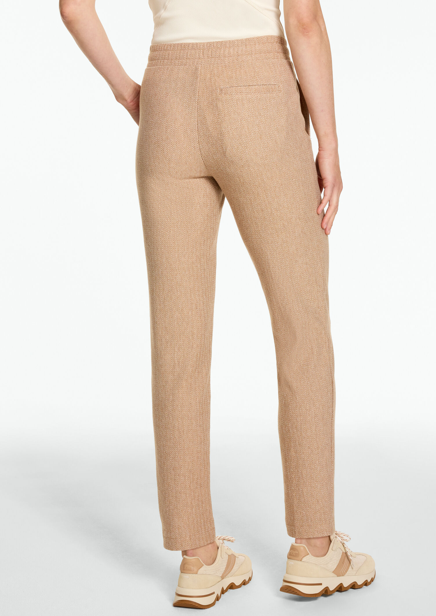 Tapered Leg Pants - Textured Herringbone - thumbnail 3