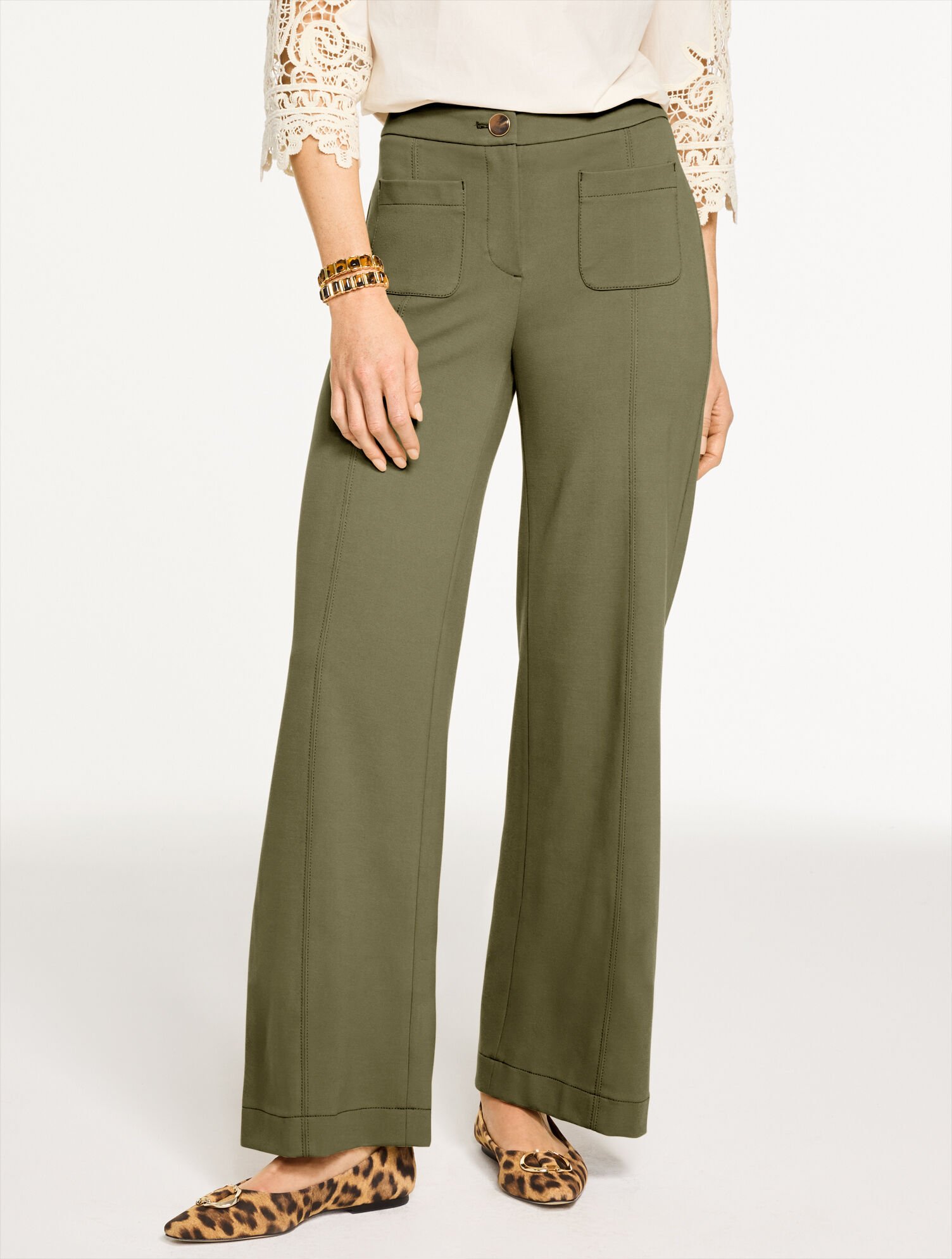 Wide Leg Ponte Pants