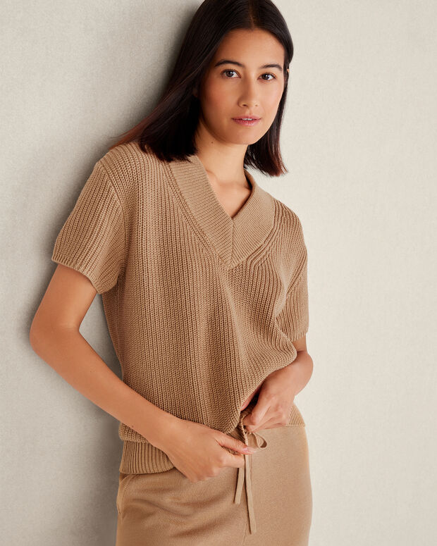 Organic Cotton V-Neck Sweater