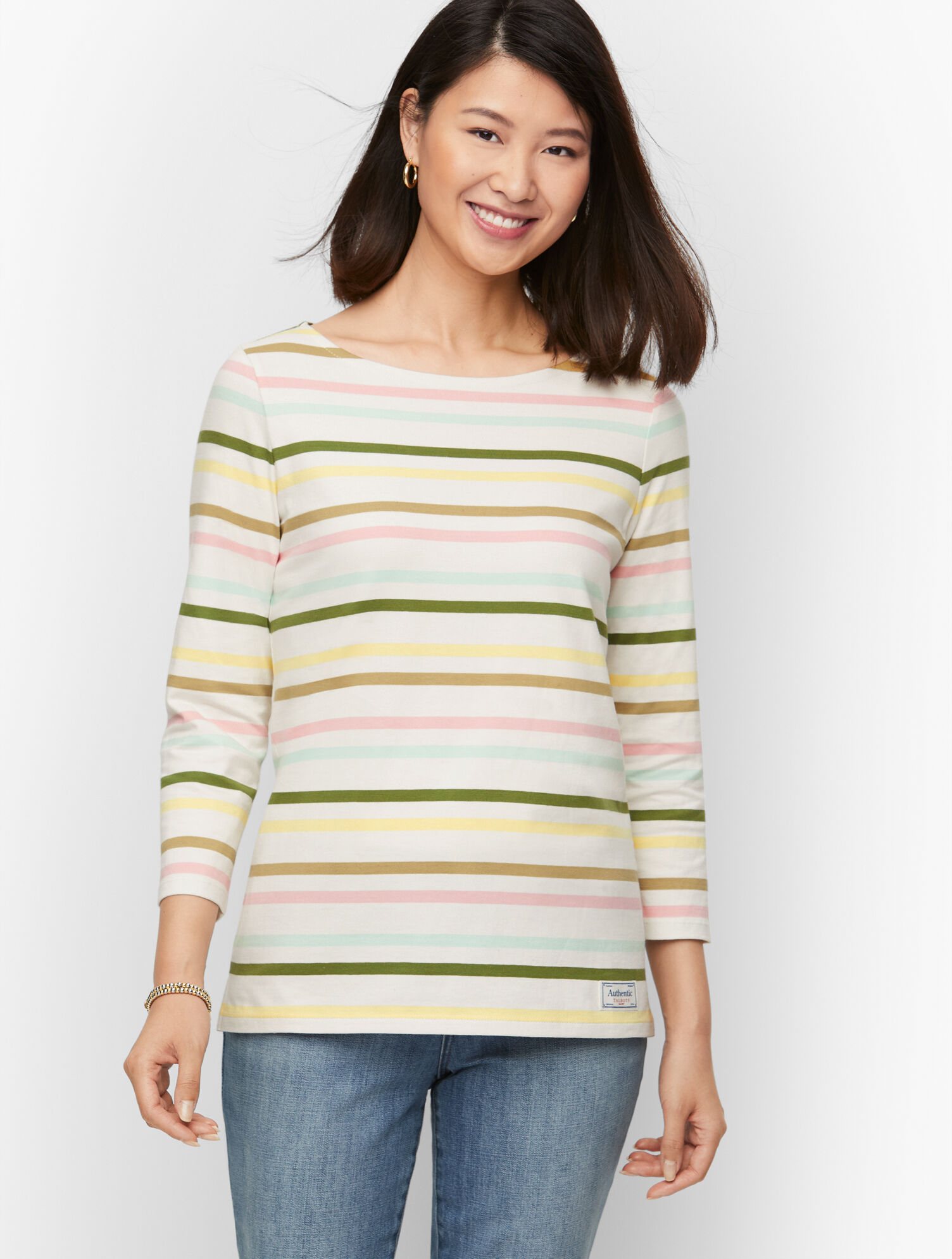 Authentic Talbots Tee - Bright Stripe | Talbots