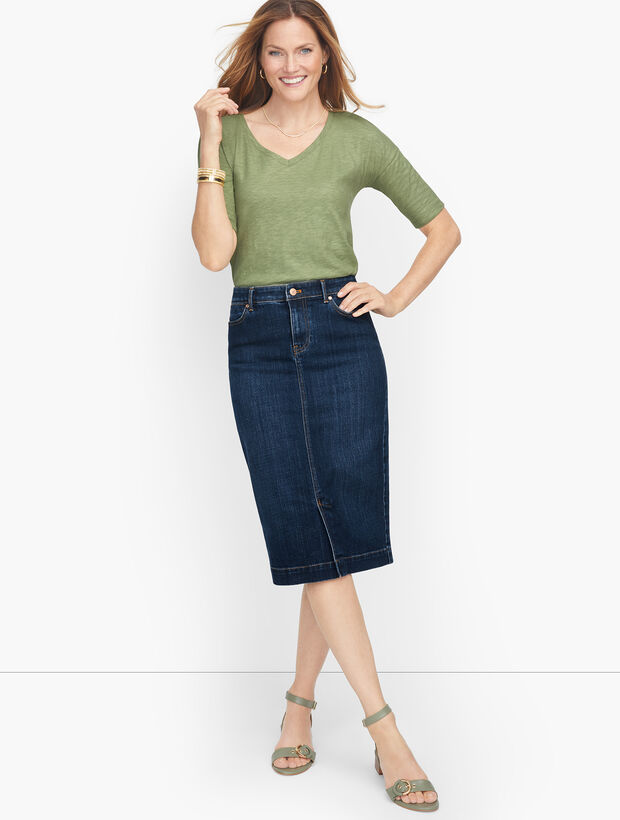 Denim Pencil Skirt