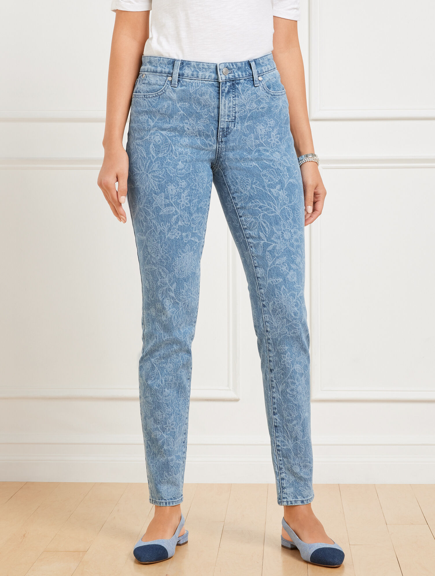 Slim Ankle Jeans - Linear Garden