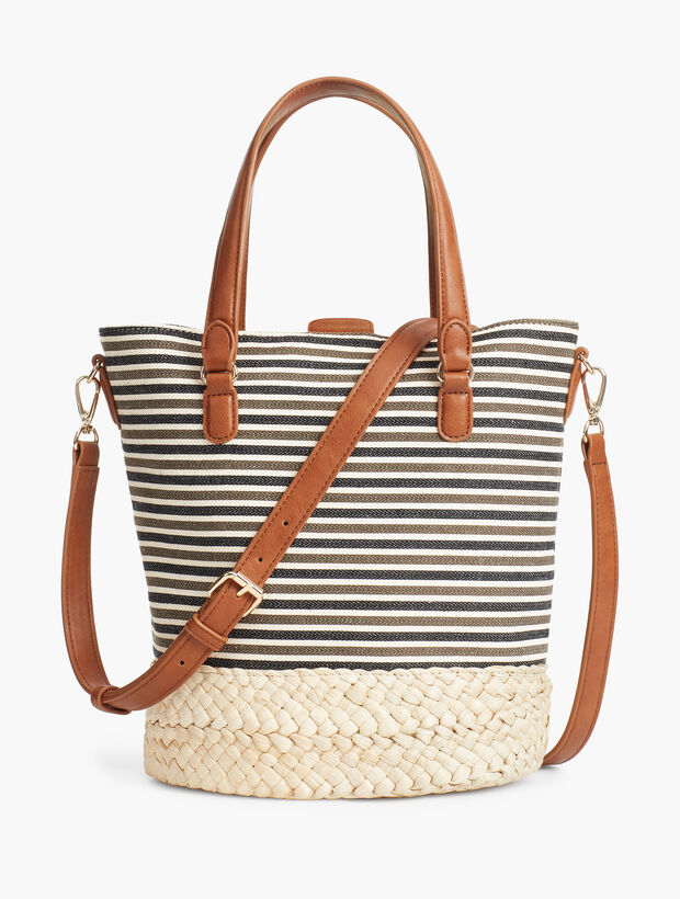 Corded Stripe Bucket Bag