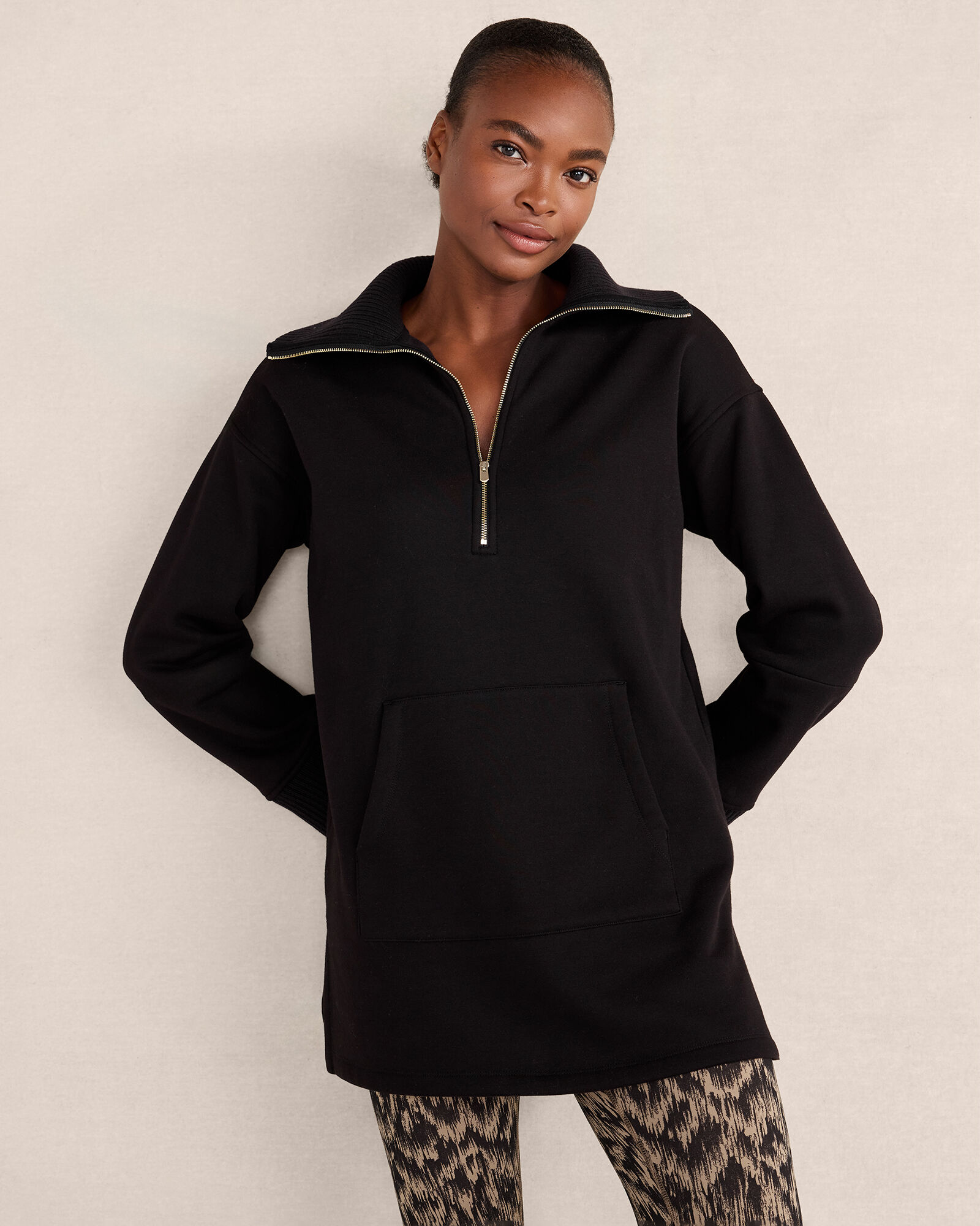 Quarter Zip Fleece Womens Fleece Tunic Sweatshirt Cozy Fleece Half