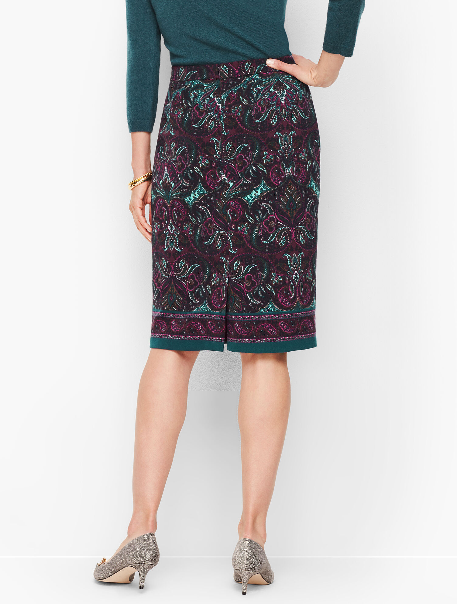 Paisley Pencil Skirt