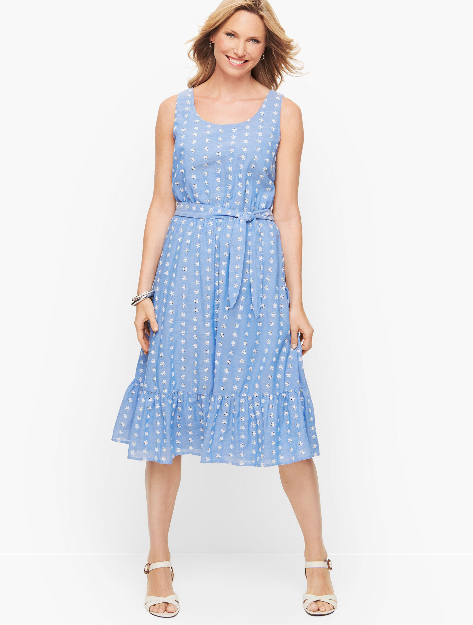 Fit & Flare Dress - Ditsy Eyelet | Talbots Fit & Flare Dress - Ditsy Eyelet | Talbots