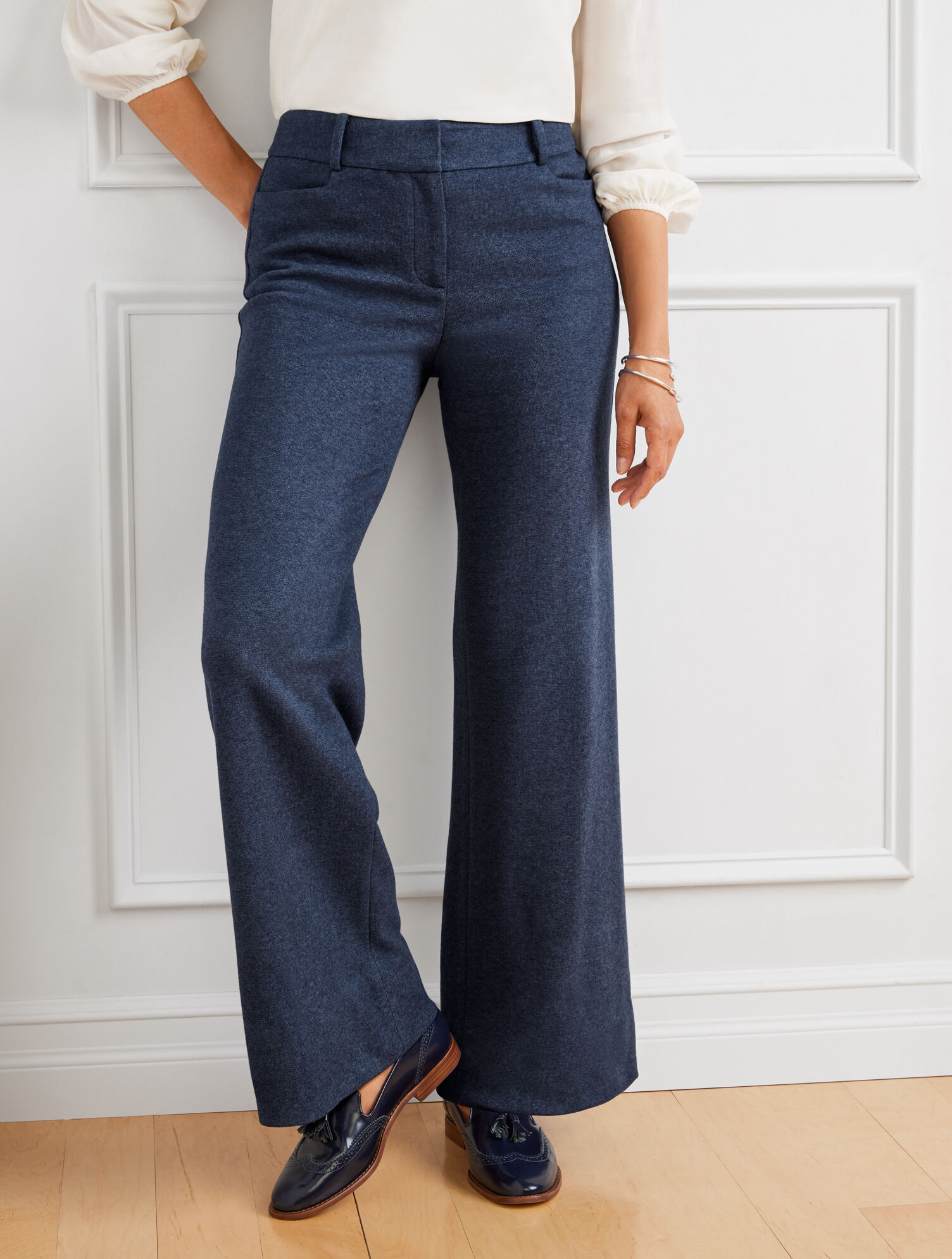 Casual And Simple Knitted Wide-Leg Pants