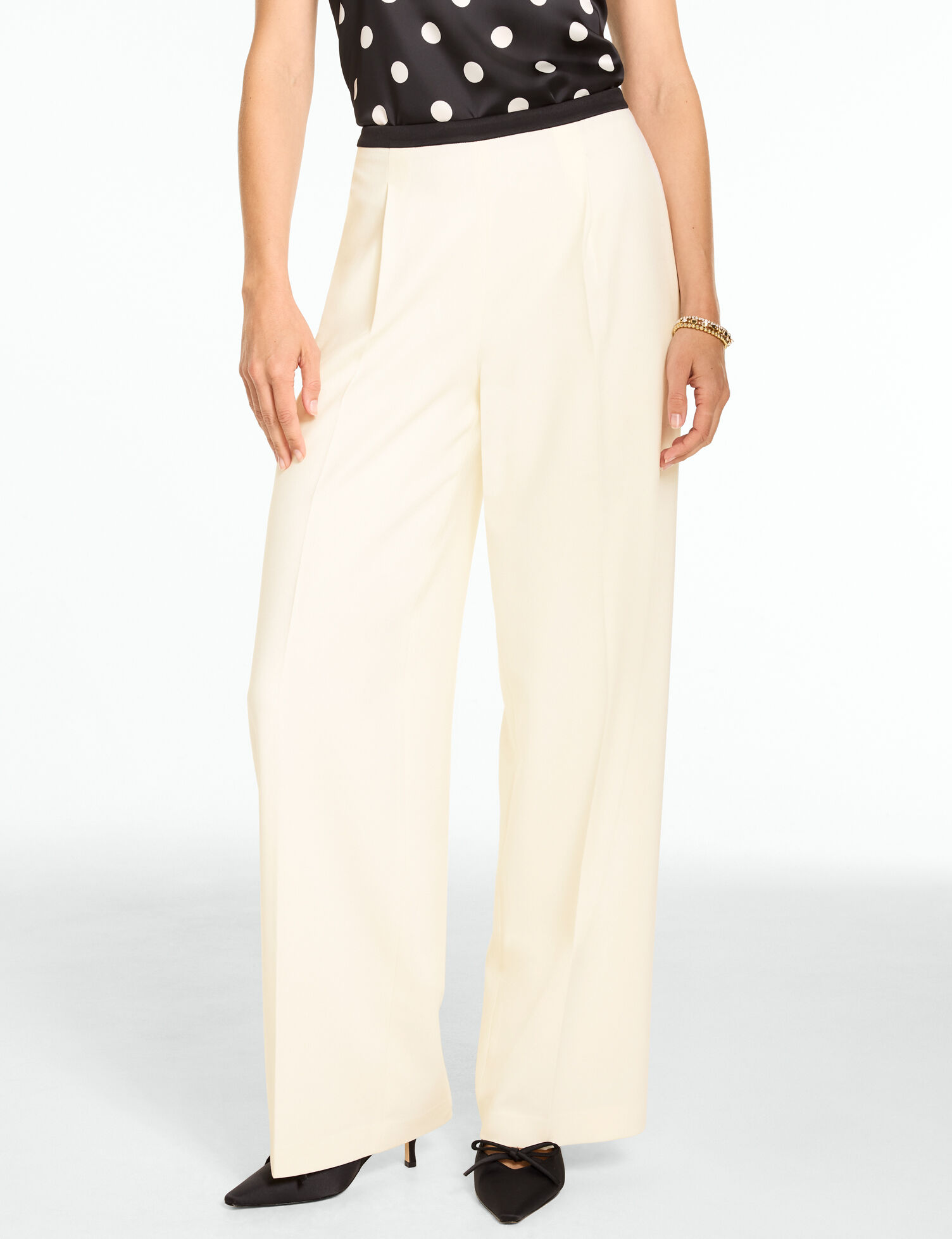 Lightweight Double Cloth Wide Leg Pants