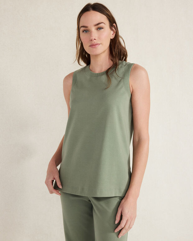 Organic Cotton Interlock Sleeveless Tunic