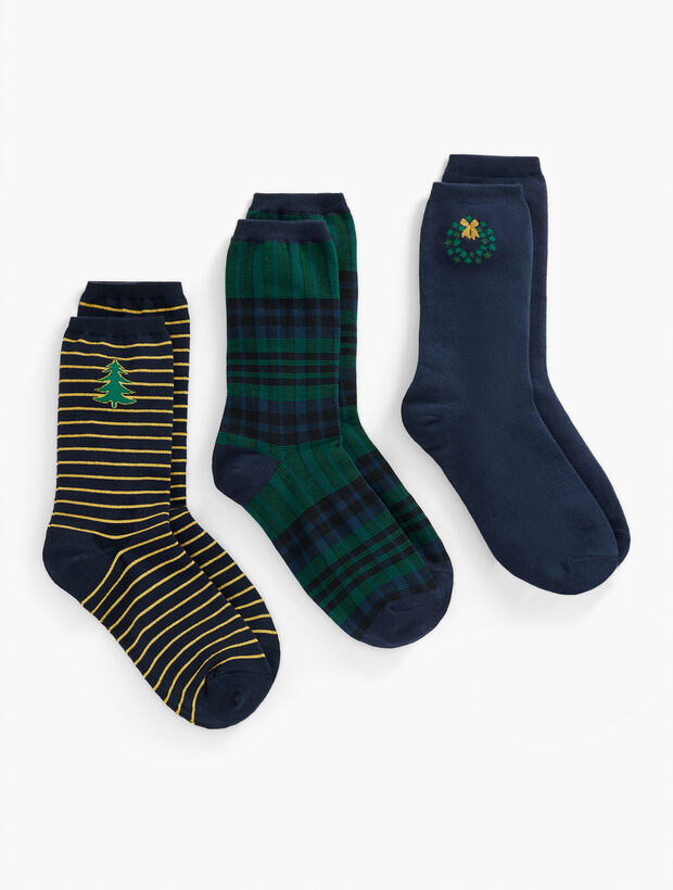 Holiday Tree 3-Pack Socks