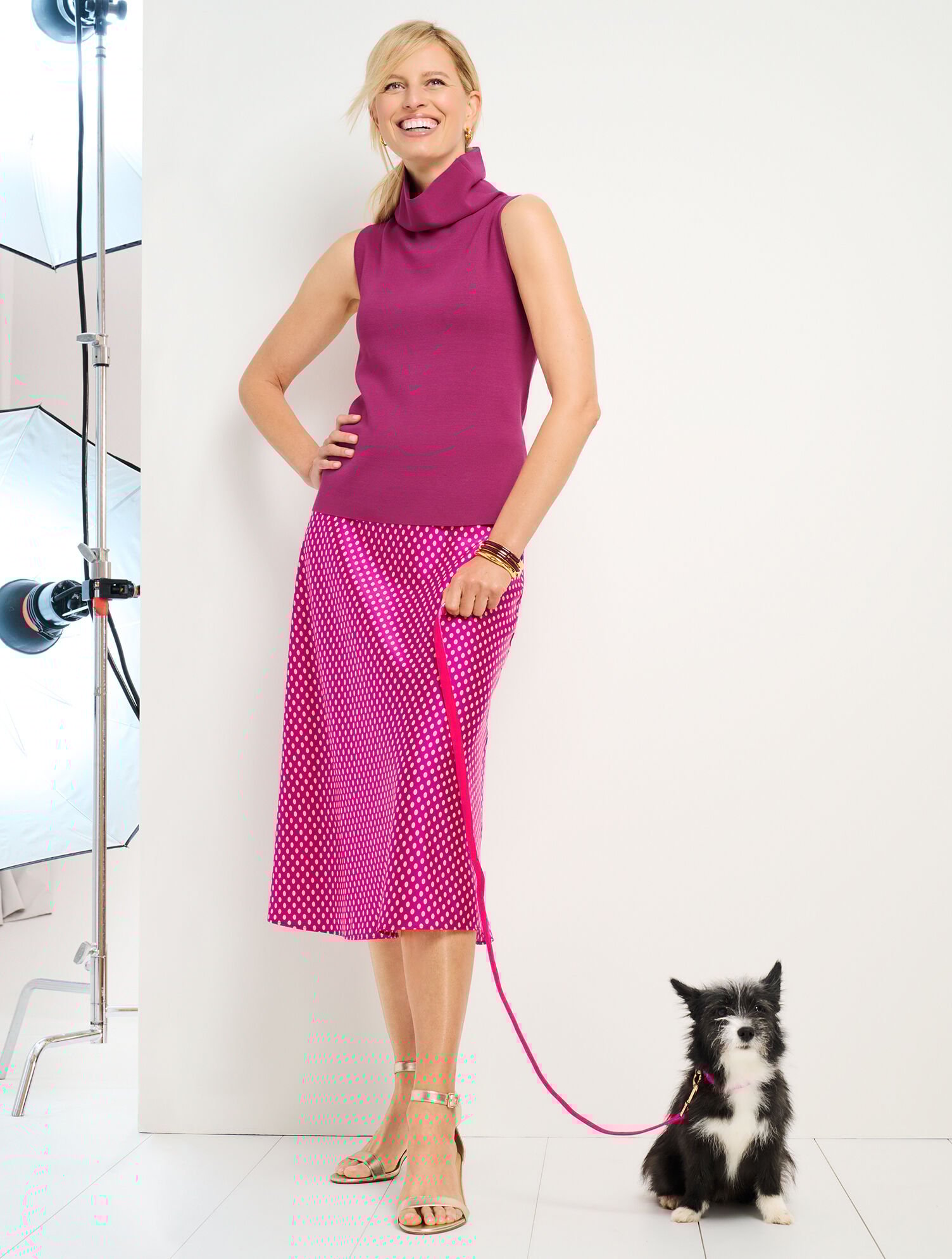 Satin Slip Skirt - Oval Dot | Talbots