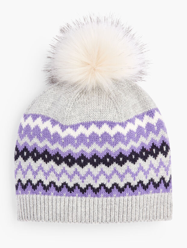 Fair Isle Pompom Hat