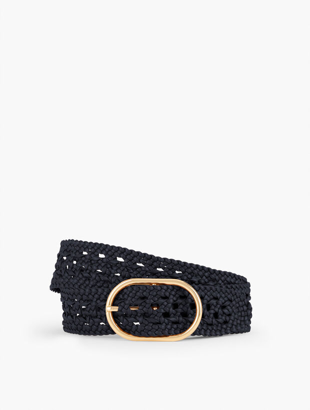 Talbots Woven Belt with Leather Buckle s-l400.jpg main image 3