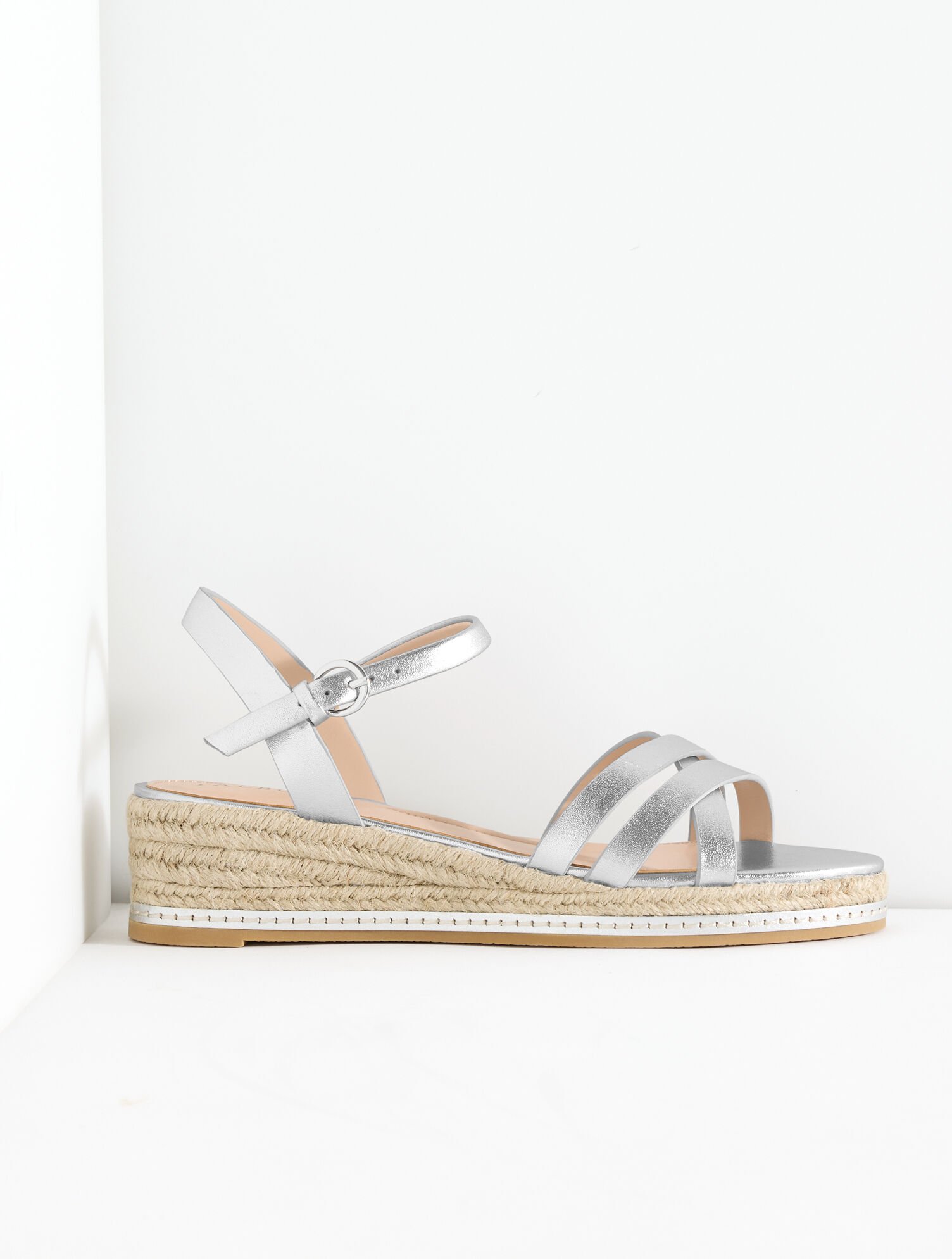Pamela Metallic Nappa Wedge Sandals