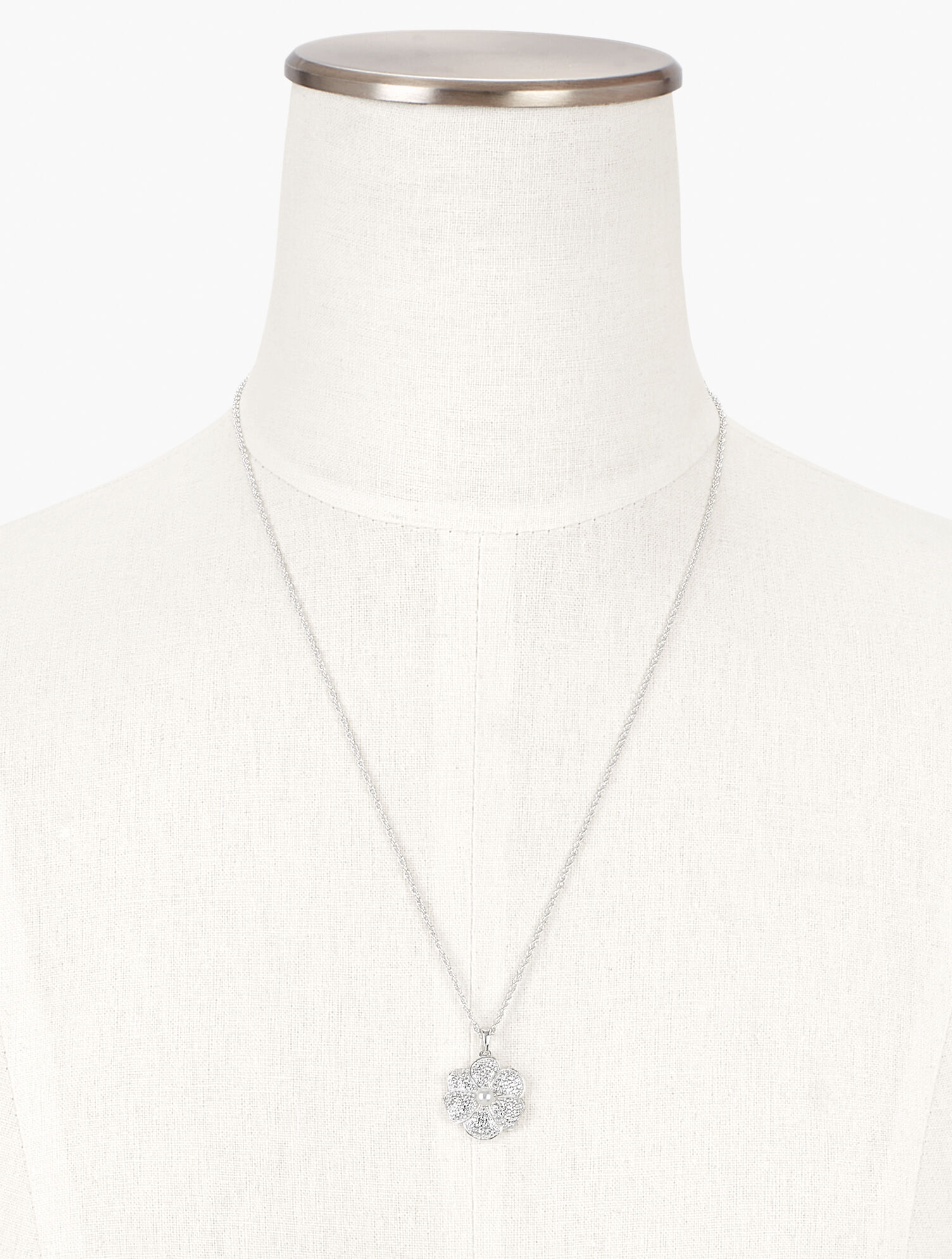 Sterling Silver Blossom Pendant Necklace