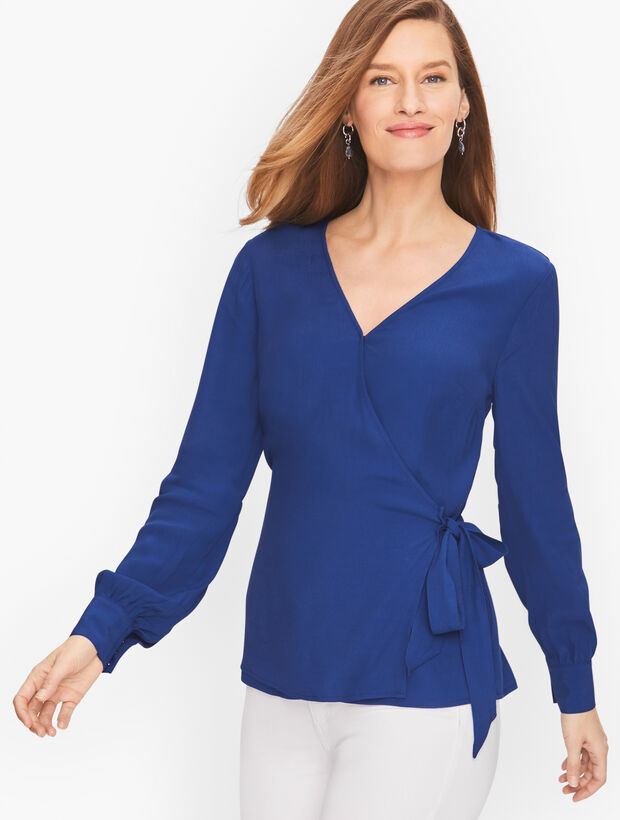 Wrap Sash Blouse - Solid
