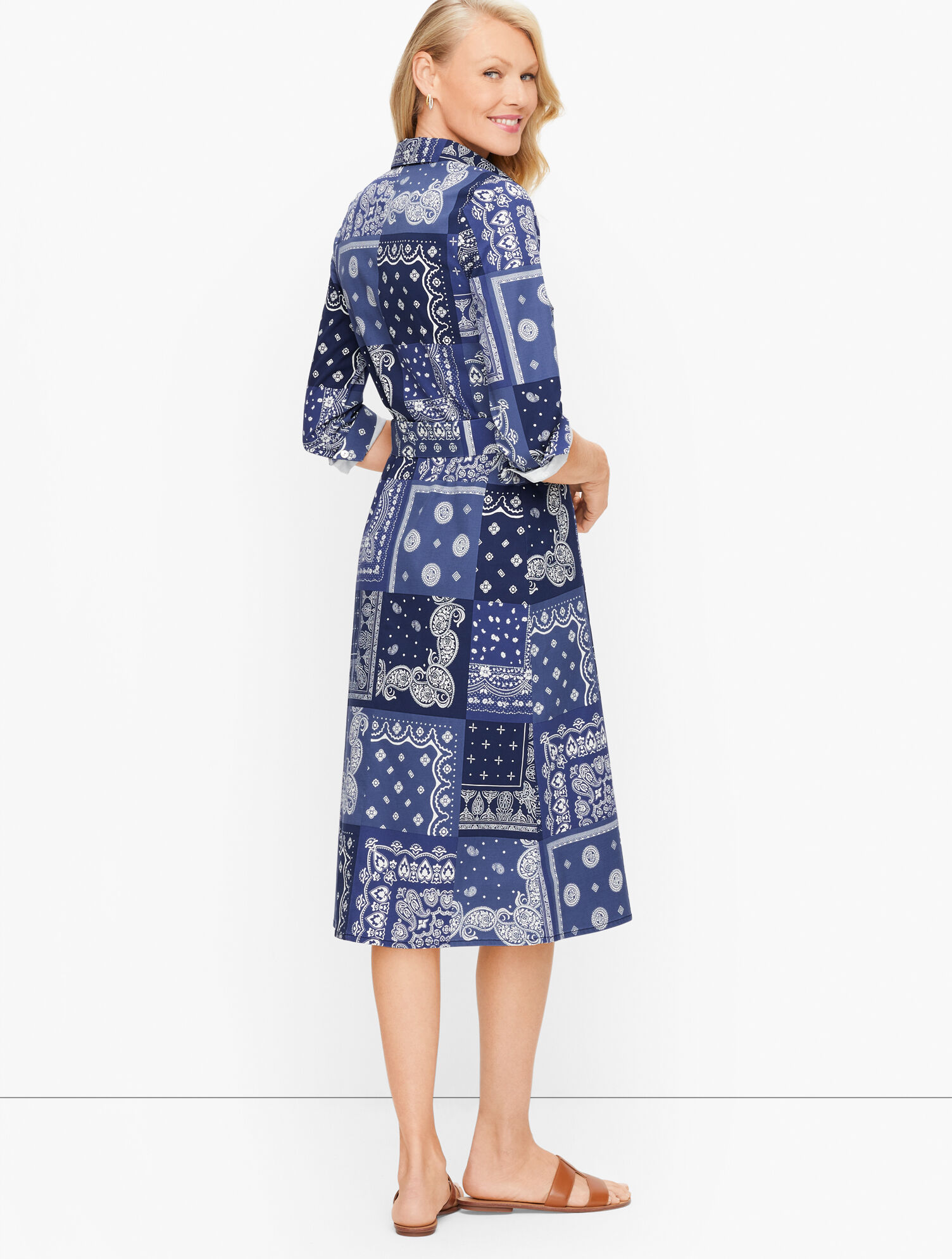 Weekend Shirt Dress-Bandana Print