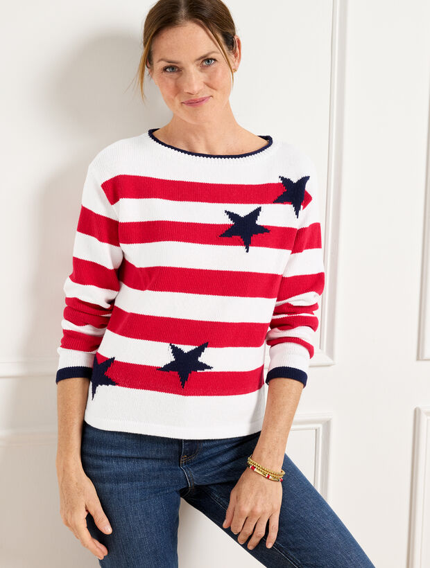 Boatneck Sweater - Stars &amp; Stripe