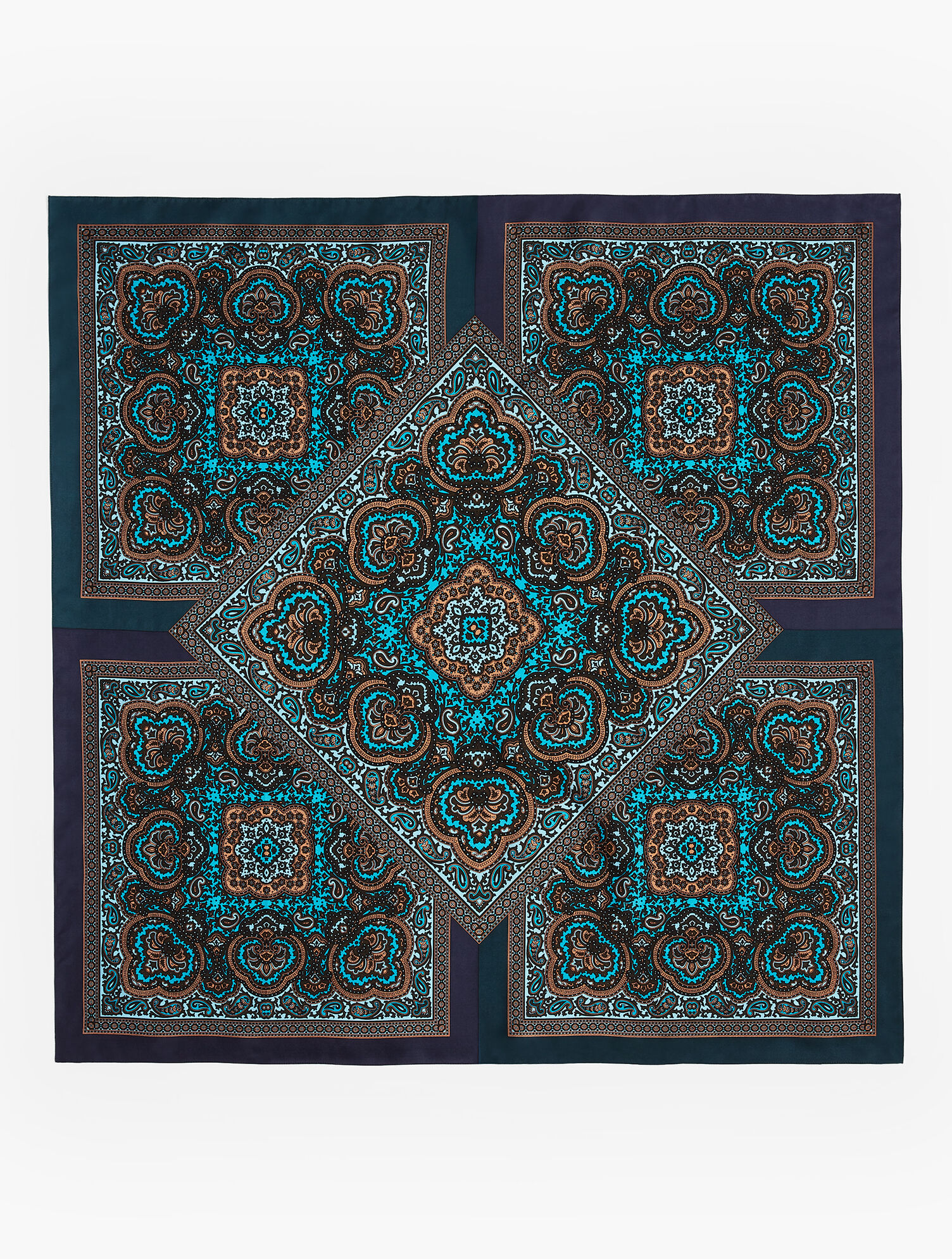 Silk Square Paisley Scarf