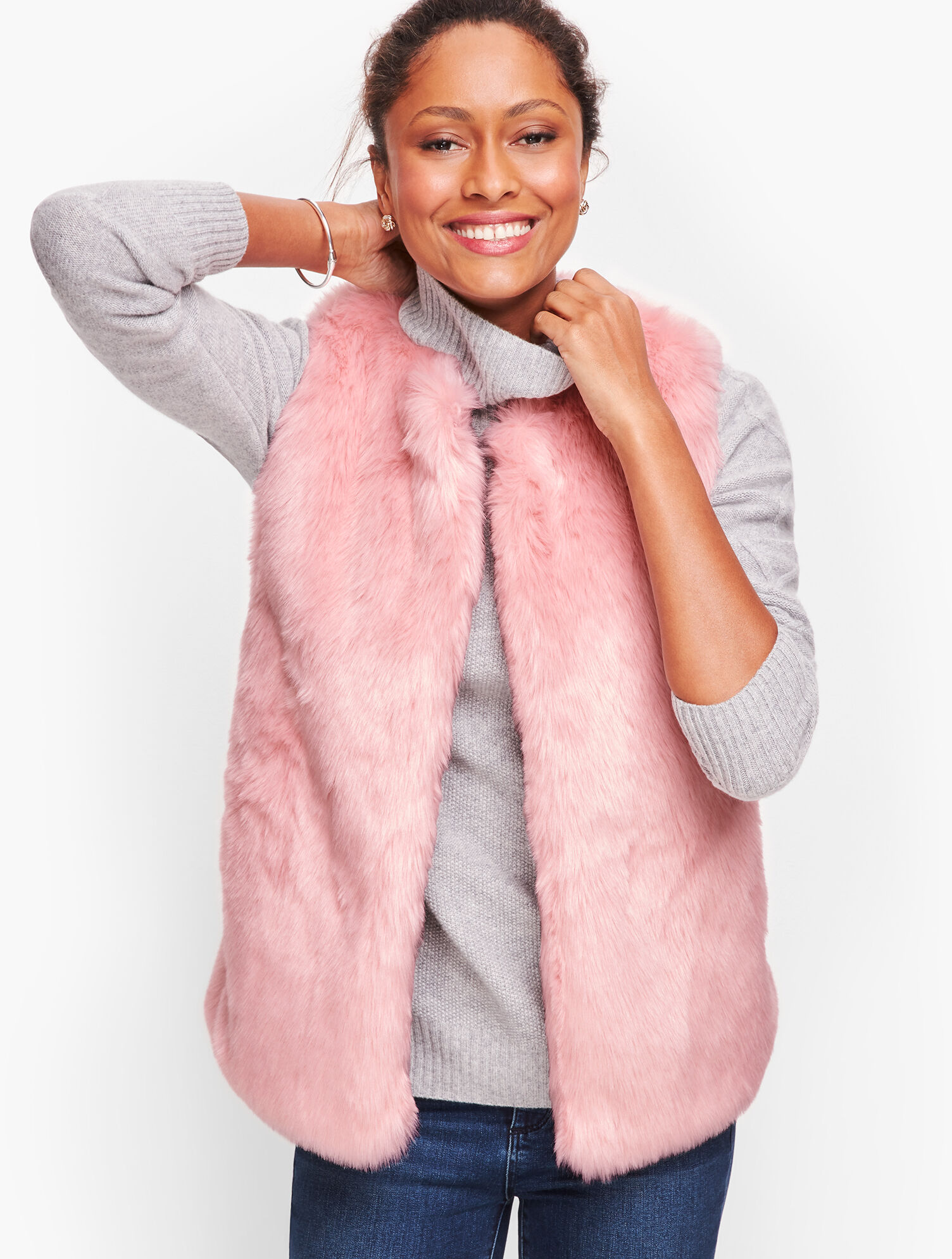 THINKFUR シンクファー long w vest ピンク THINKFUR シンクファー long w vest ピンク