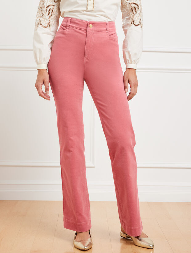 Stretch Corduroy Flare Leg Pants Talbots