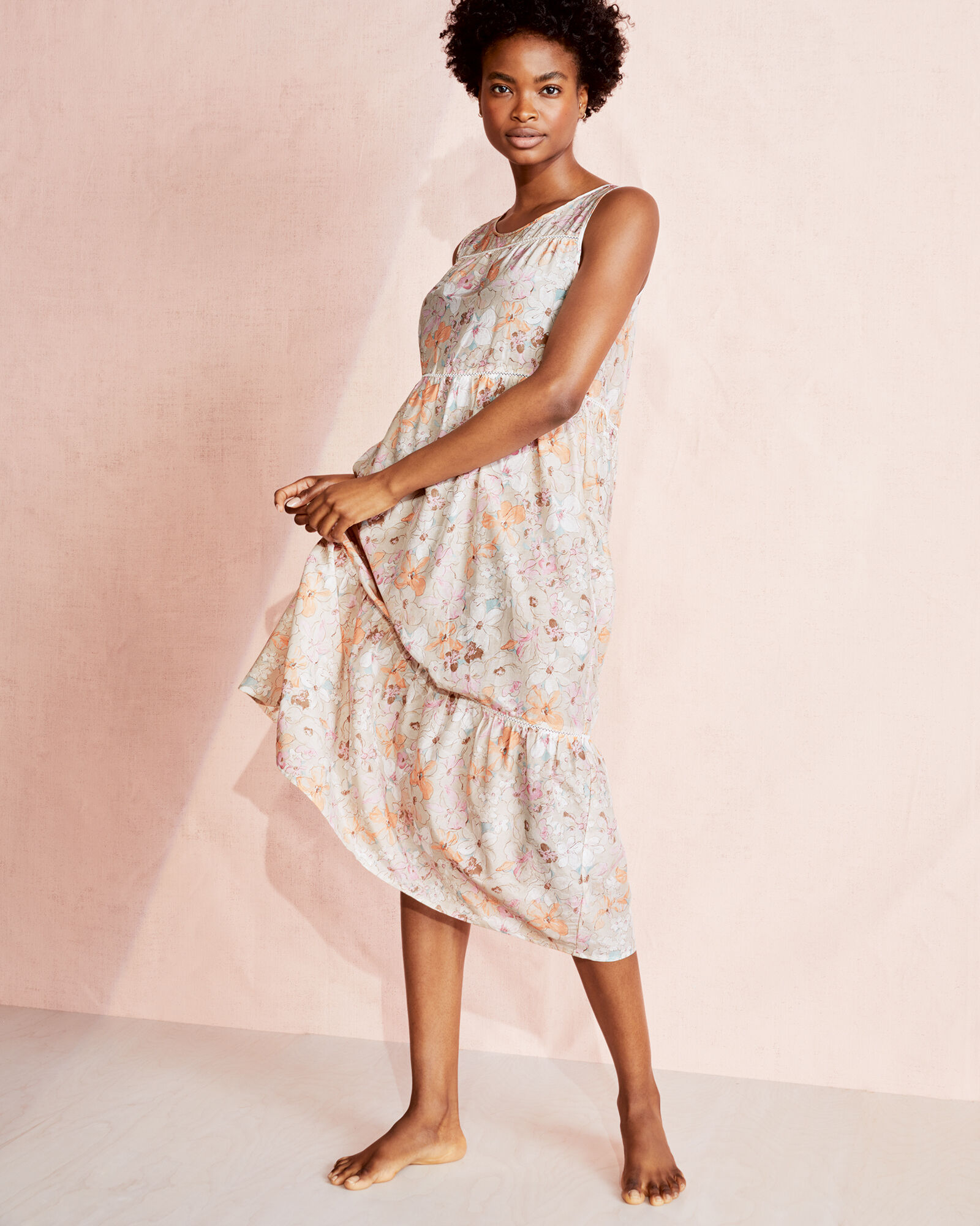 silk watercolor dress Womens Watercolor Print Silk Dress Ruffle Hem V Neck Silk Midi Dress with Waist Tie