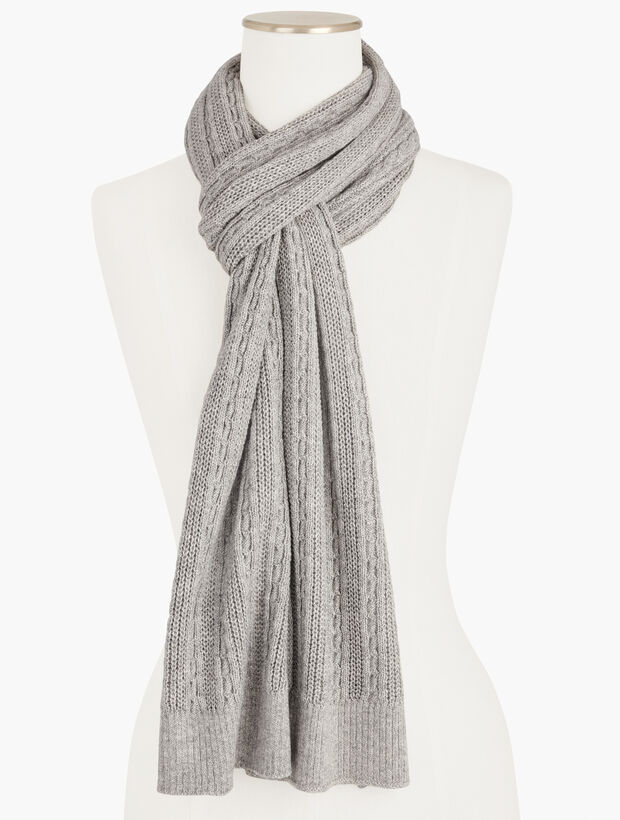 Metallic Cable Knit Scarf Talbots