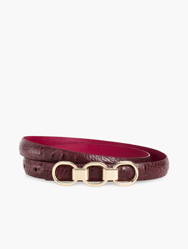 Croc-Embossed Belt