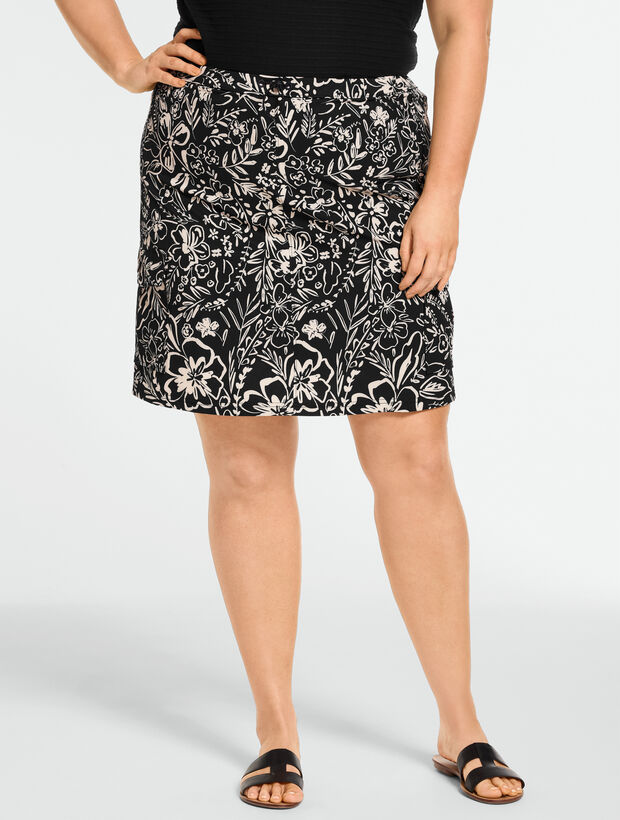 Lightweight Woven Cargo Skort - Garden Floral