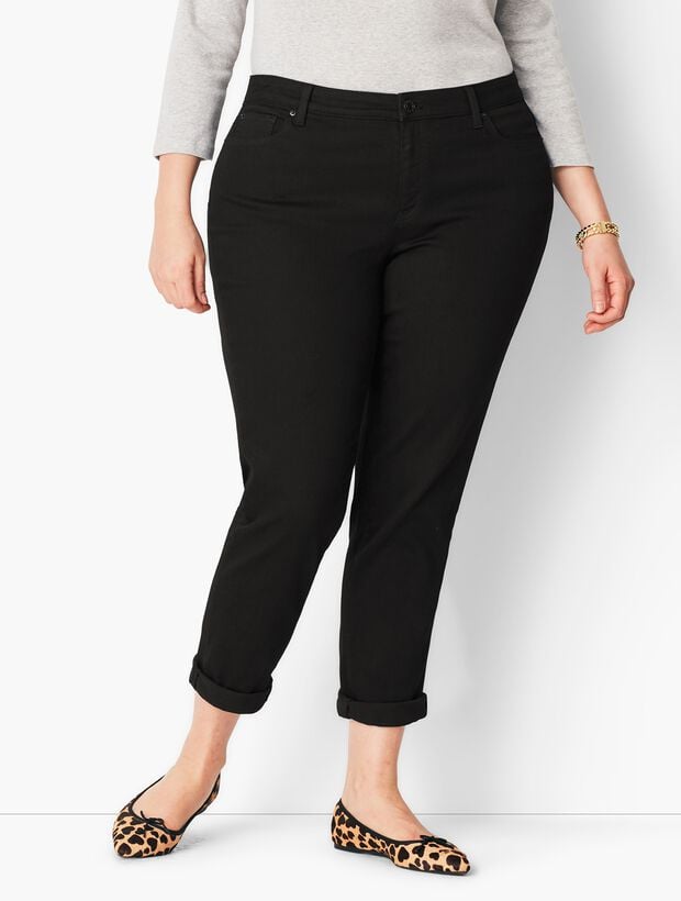 Plus Size Girlfriend Jeans - Black - Curvy Fit