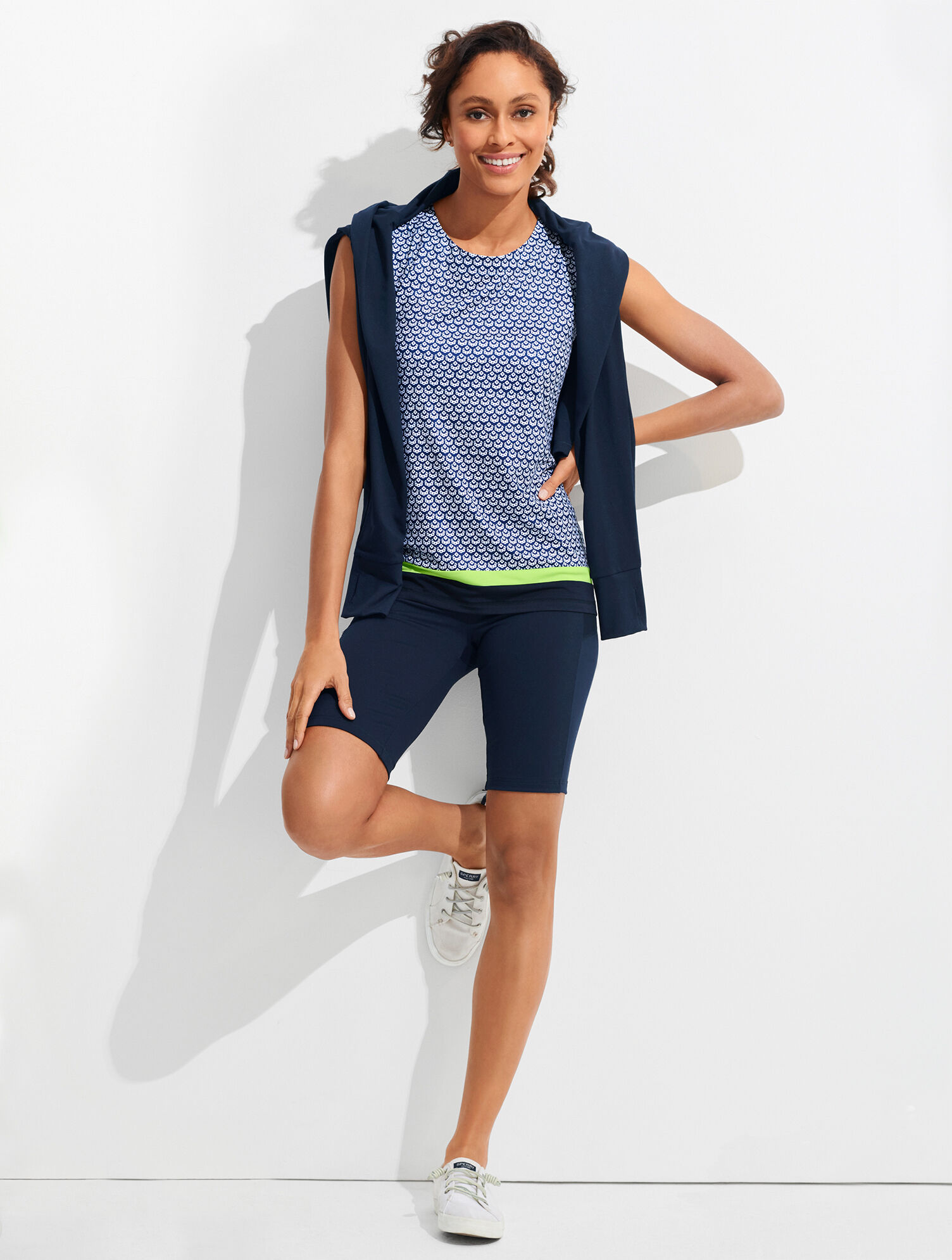 On the Move Mesh Detail Bike Shorts