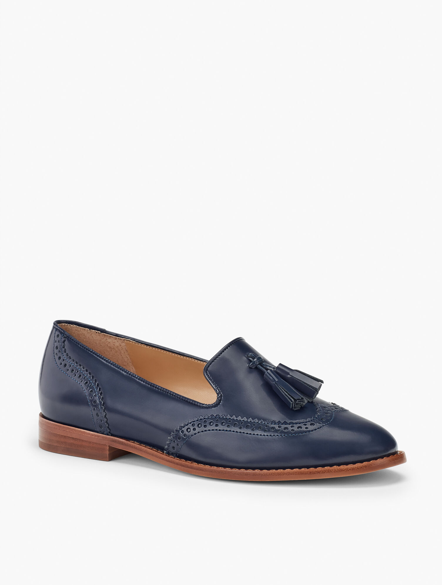 Leighton Tasseled Leather Brogue Loafers | Talbots