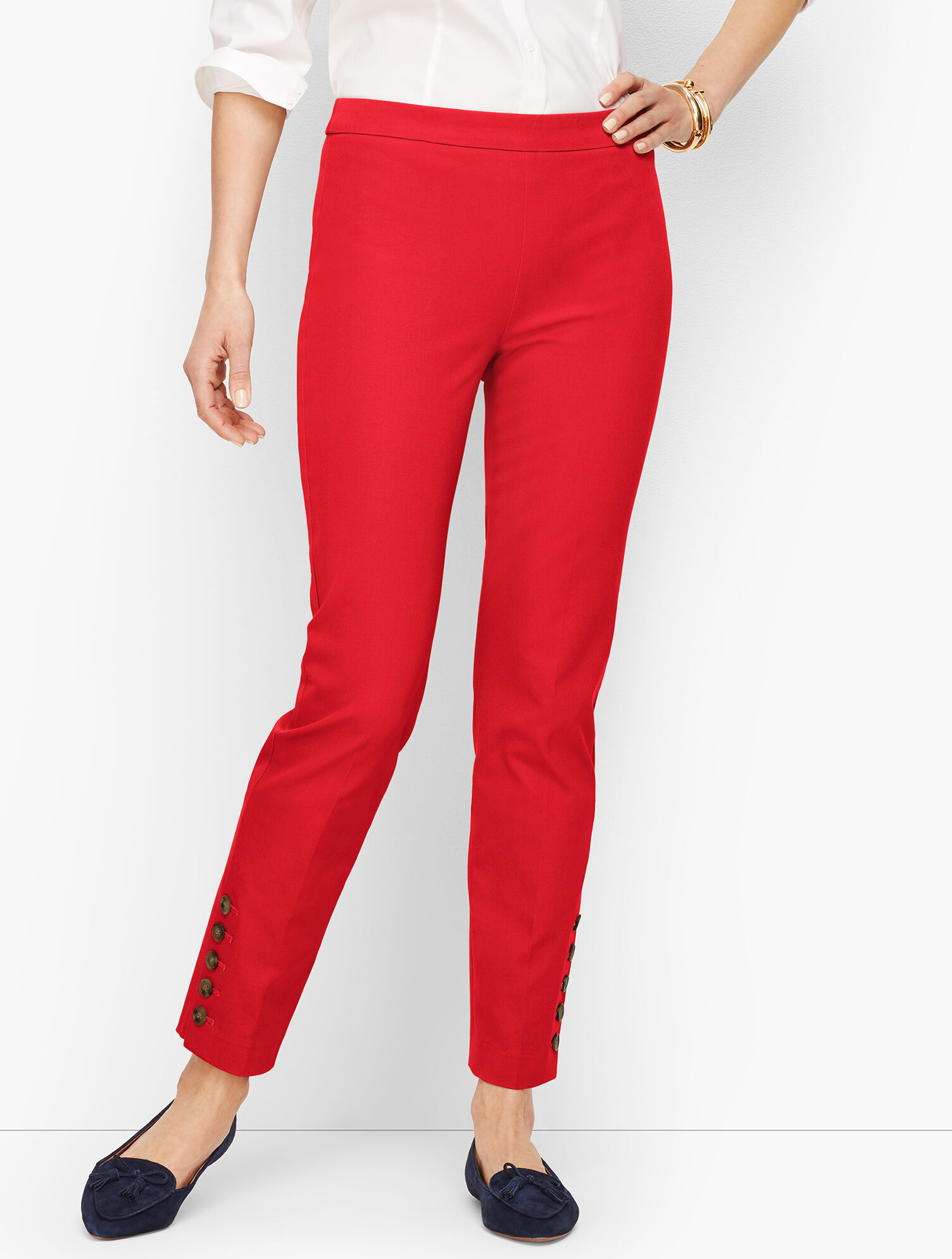 Talbots Chatham Button Hem Ankle Pants