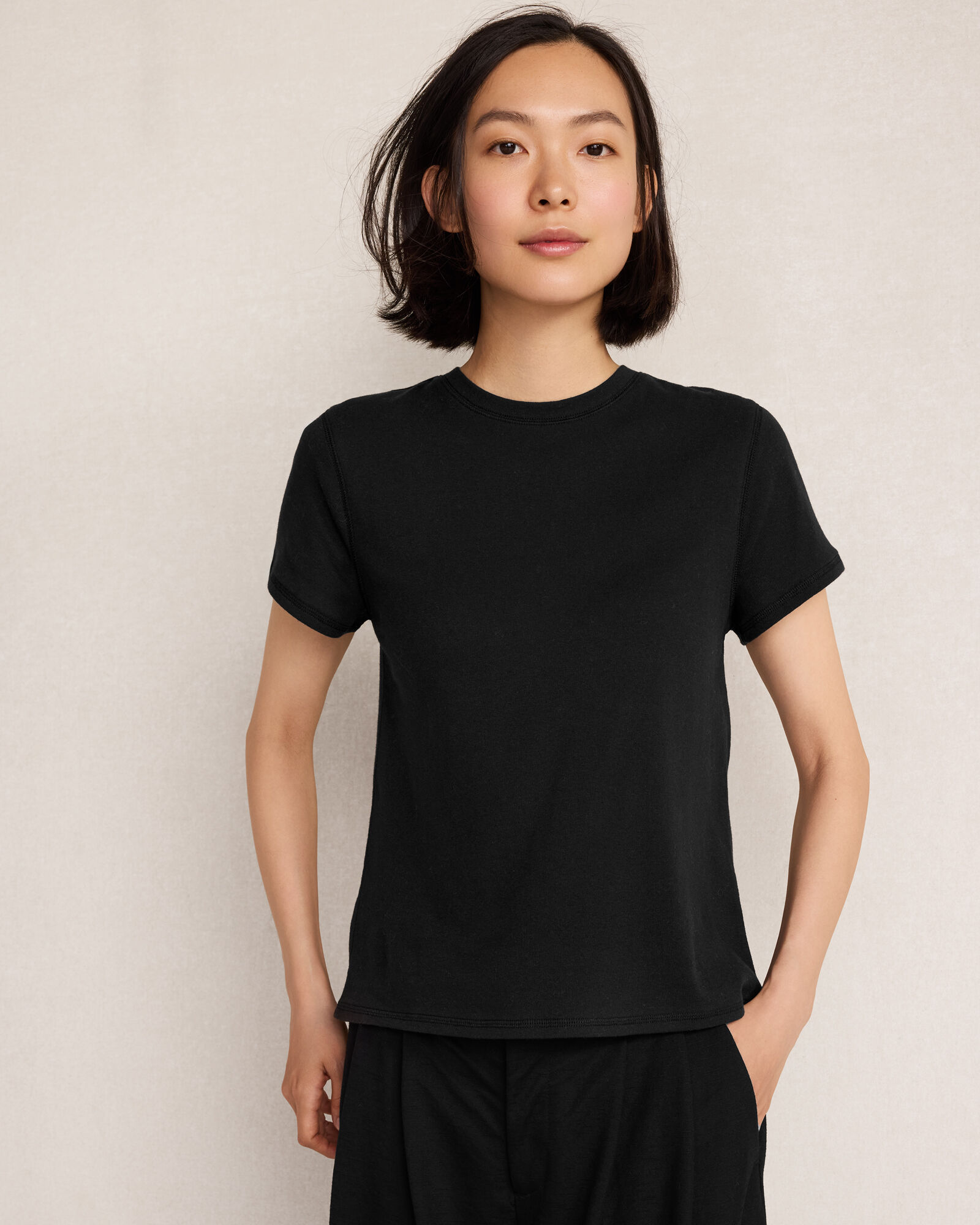 Cotton Slub Fitted Tee