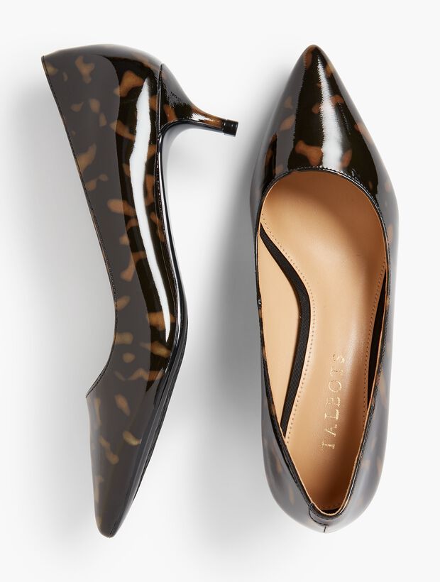 Sylvie Kitten-Heel Pumps - Tortoise