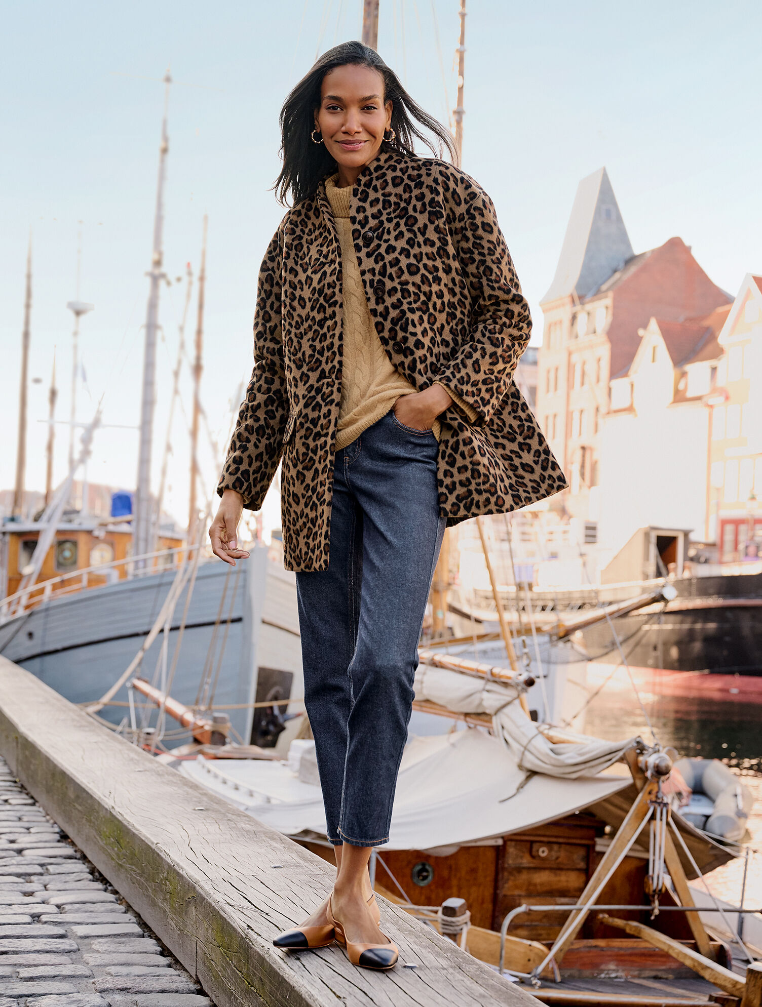 Leopard Wool Blend Coat | Talbots